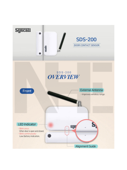صورة مستشعر ملامسة ملامسة الباب SysCall SDS-200