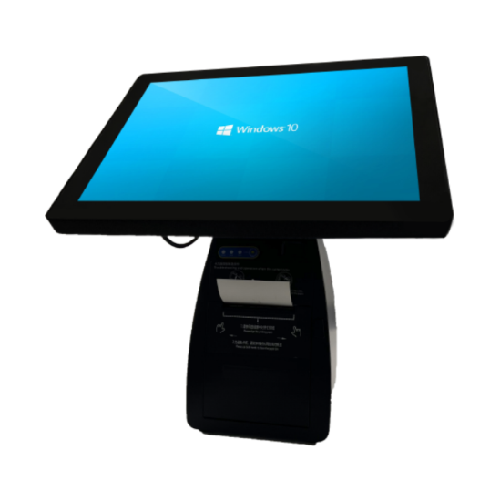 صورة NHE M60 - 15" POS terminal, i3- 5005U, 4GB, 128GB SSD, UK Power plug, black color , with 80mm embedded printer