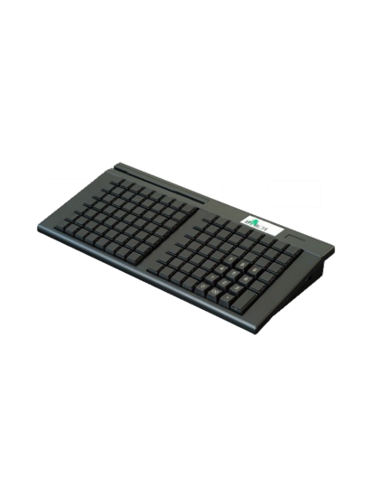 صورة BIRCH POS KEYBOARD PKB-111YTBU 111-key POS keyboard, w/MSR T1+2+3, Black, USB (sample)